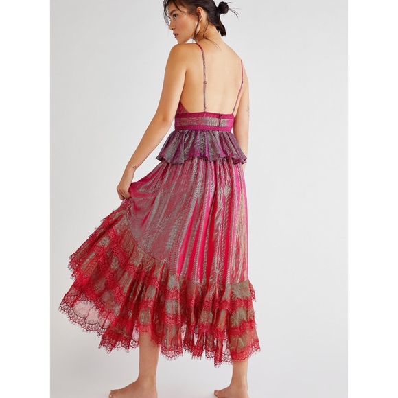 Rococo Sand Emi Long Dress in Metallic Red Ombre - Picture 4 of 10